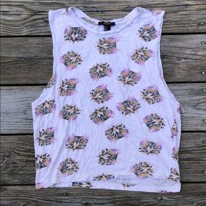 Forever 21 Cat Print Tank Top